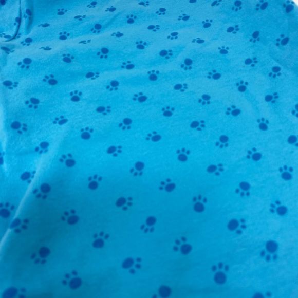Rococo | 3/$15 Blue Baby Shirt With Paw Prints - Picture 2 of 3